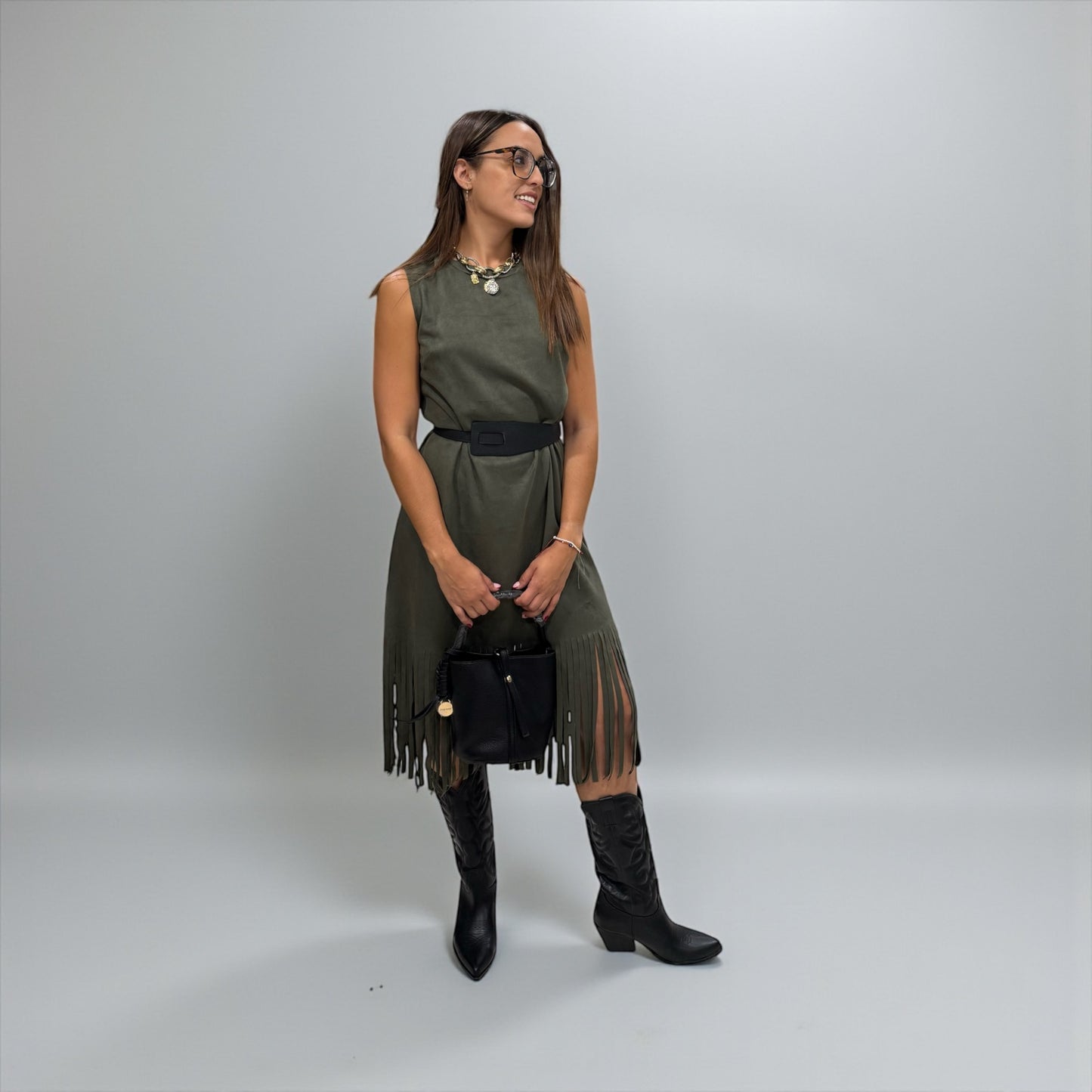 VESTIDO FLECOS ANTELINA