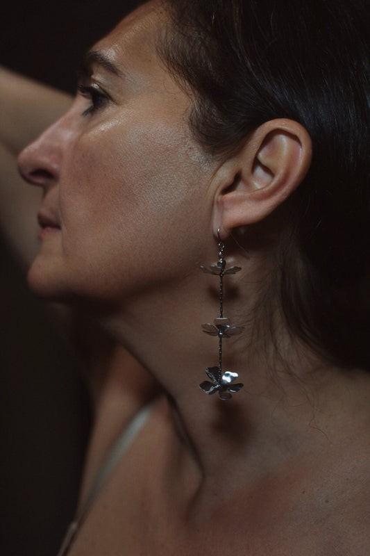 PENDIENTES LARGO FLOR