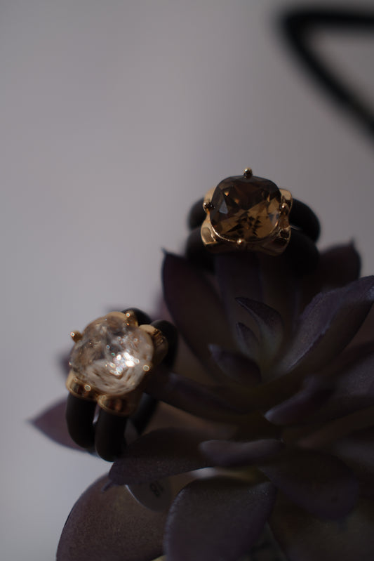 ANILLO BRILLO DOBLE BAÑO DE ORO