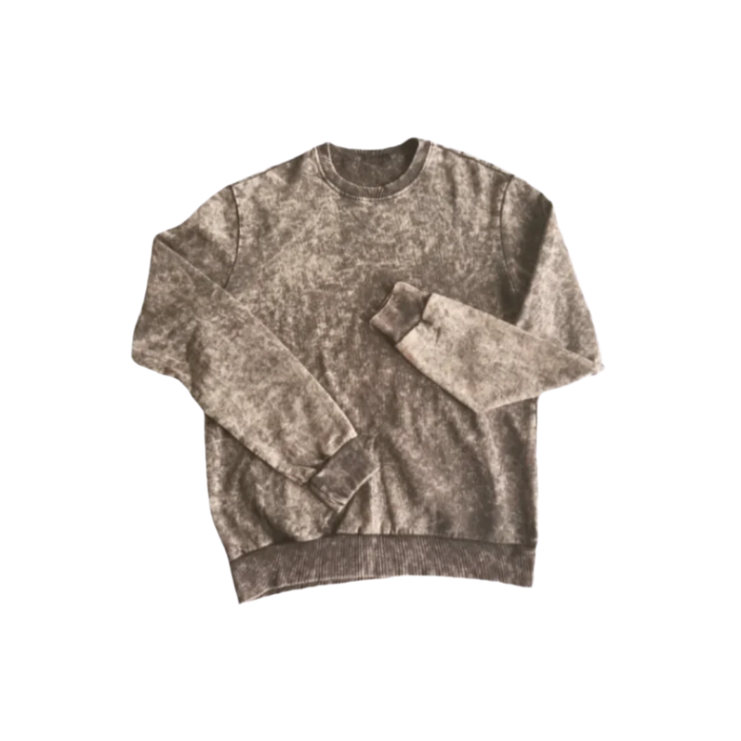SUDADERA MARRÓN EFECTO LAVADO