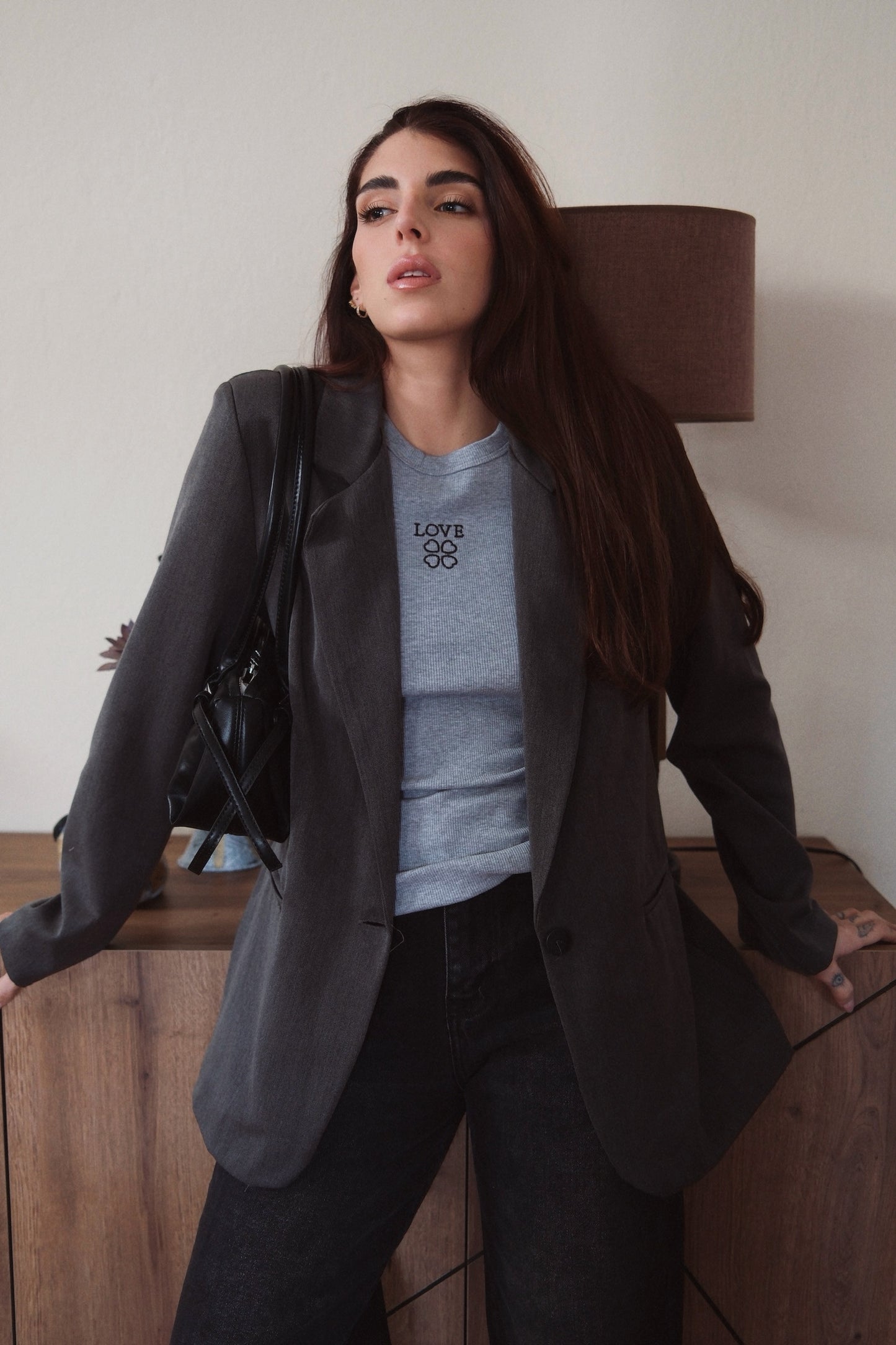 BLAZER OVERSIZE GRIS