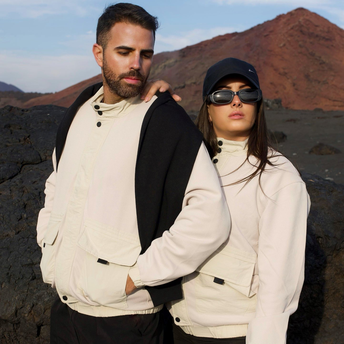 Beige pocket jacket