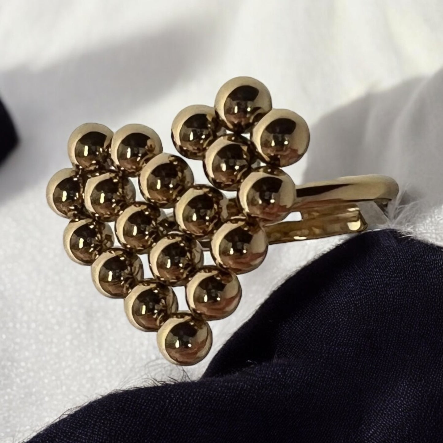 ANILLO CORAZON DORADO