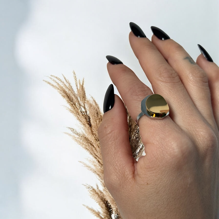 ANILLO CIRCULOS BICOLOR