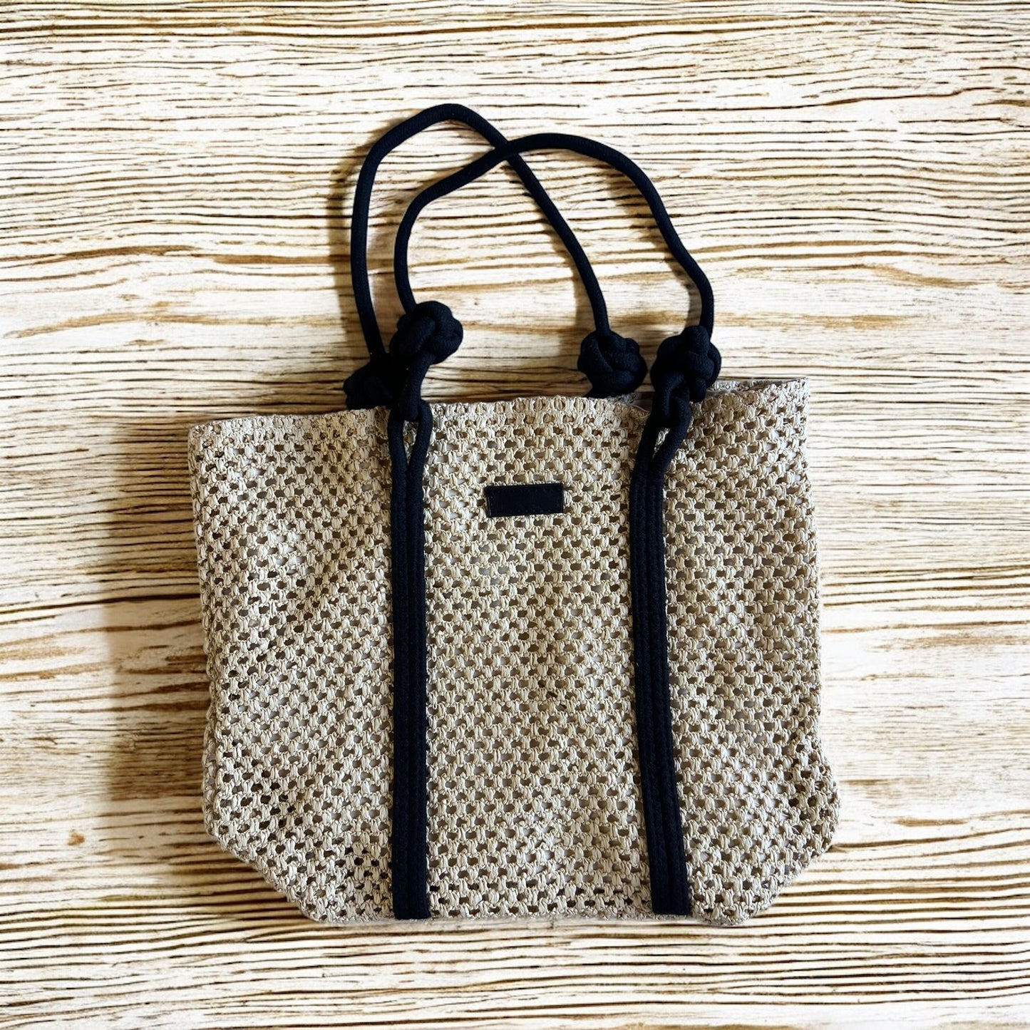 BOLSO DE RAFIA BOLAS