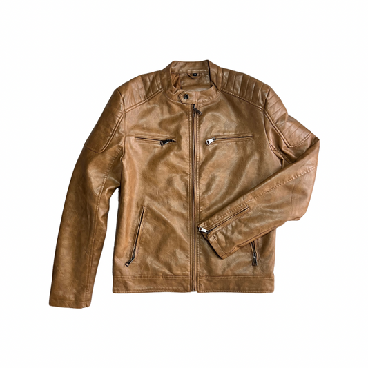 CHAQUETA POLIPIEL MARRÓN