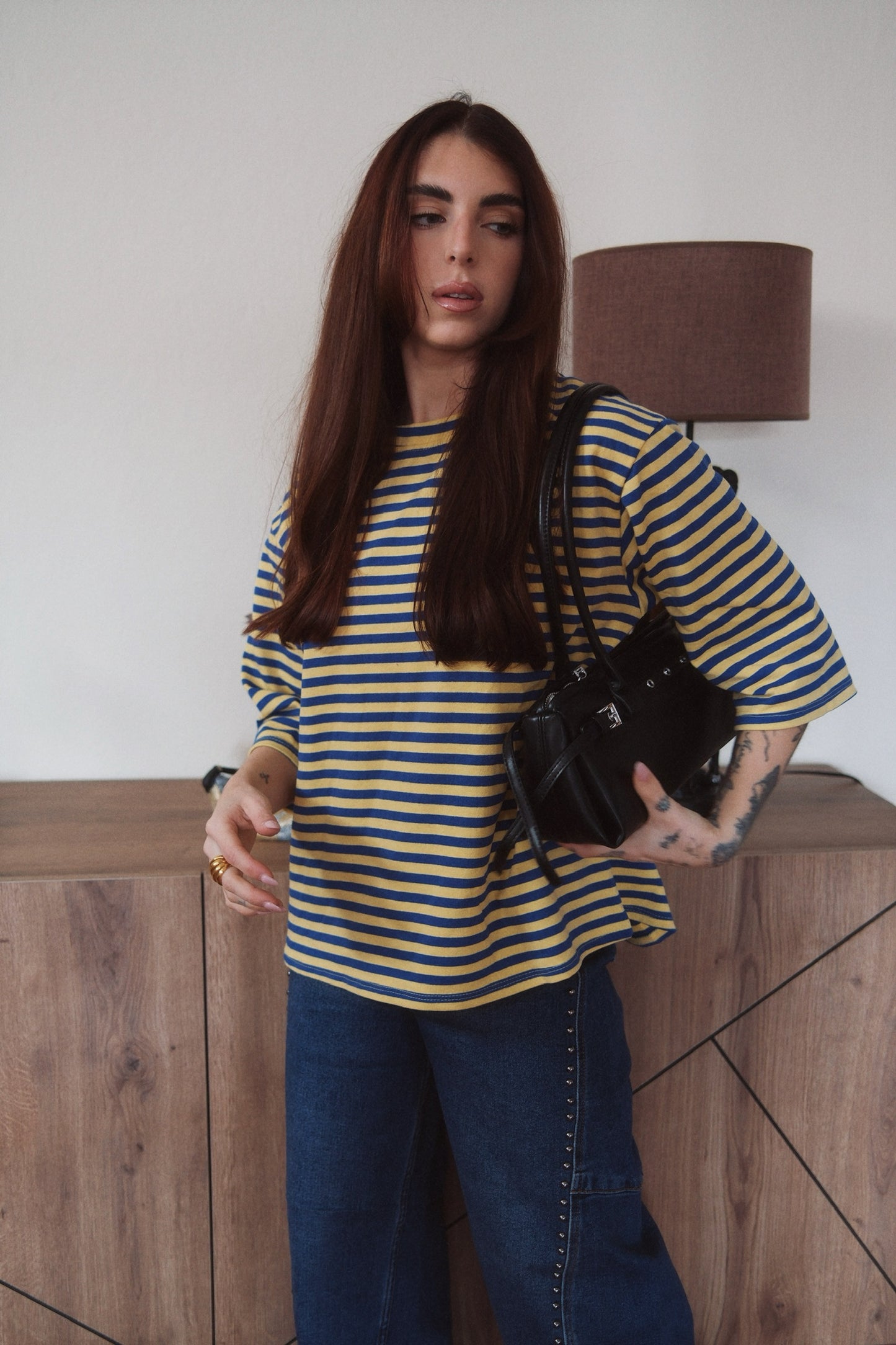 CAMISETA A RAYAS BICOLOR