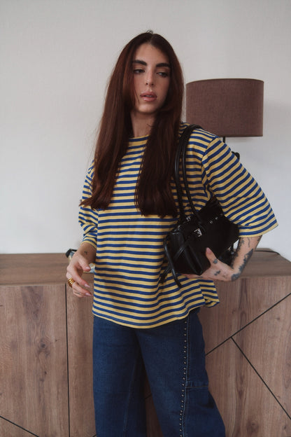 CAMISETA A RAYAS BICOLOR