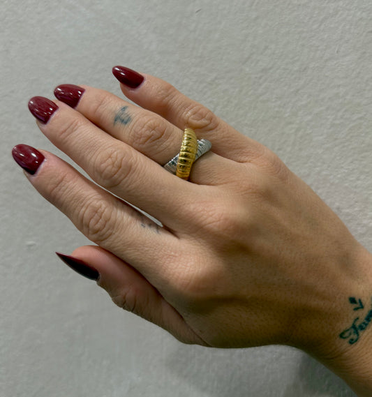 ANILLO X BICOLOR