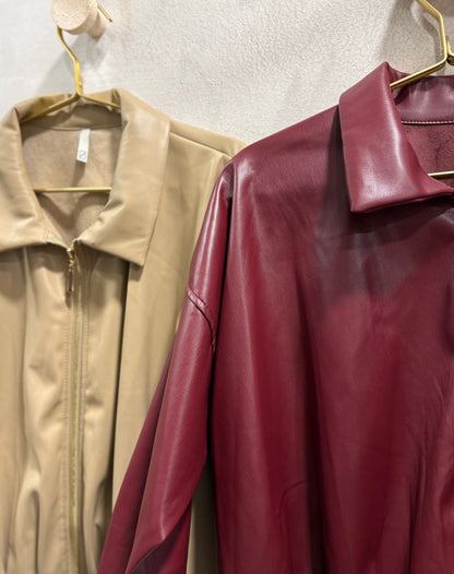 CHAQUETA POLIPIEL ESTILO BOMBER