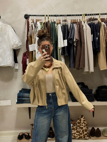 CHAQUETA POLIPIEL ESTILO BOMBER