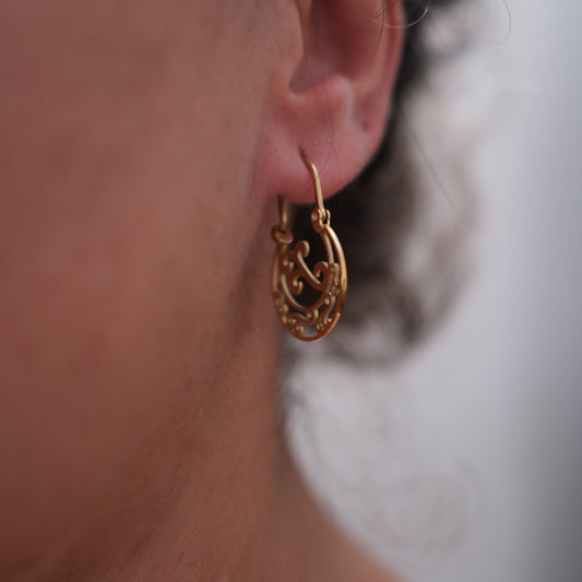 AROS CANARIOS CALADOS 20MM