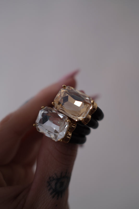 ANILLO BRILLO DOBLE BAÑO DE ORO