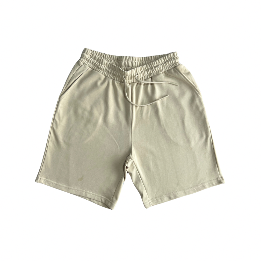 PANTALÓN DE CHANDAL CORTO BEIGE 