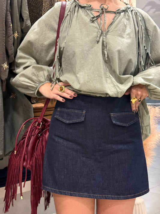 FALDA PANTALÓN DENIM