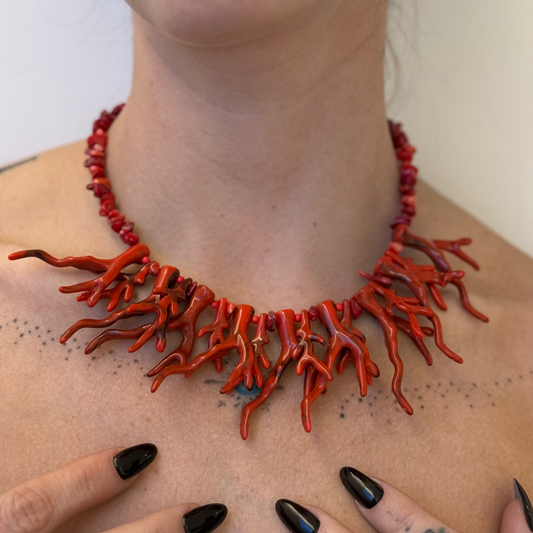 COLLAR CORAL ROJO