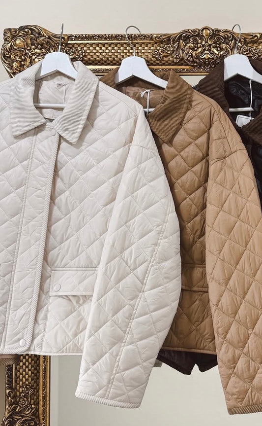 CHAQUETA ACOLCHADA DETALLE PANA