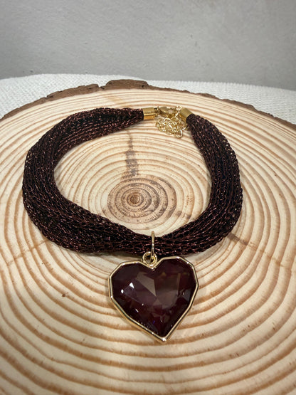 COLLAR CORAZON MALLA