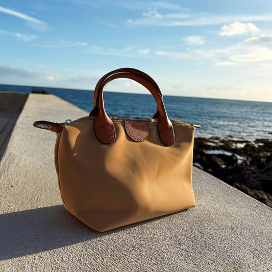 BOLSO DE TELA CAMEL 