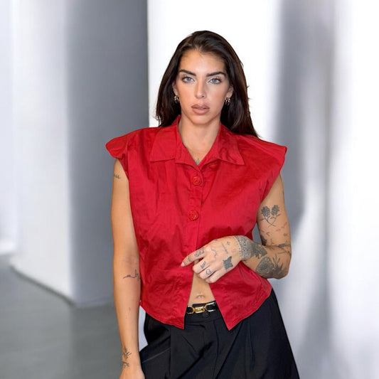 CAMISA BOTONES DE ROSAS