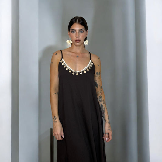 VESTIDO LARGO CONCHAS