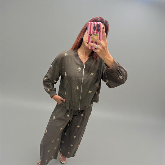 CHAQUETA FINA BRILLOS