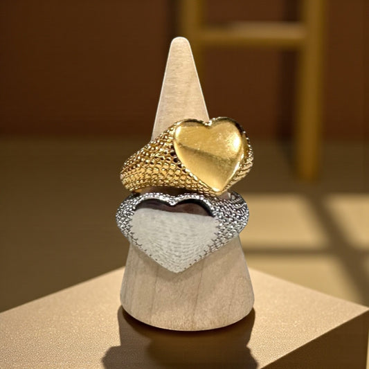 ANILLO CORAZÓN TEXTURA