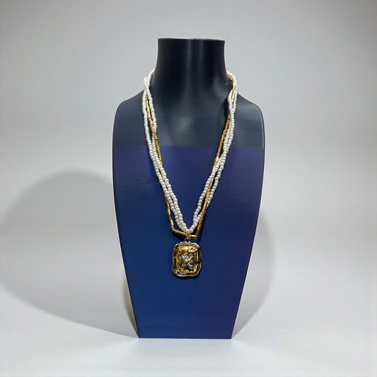 COLLAR MEDALLA BICOLOR