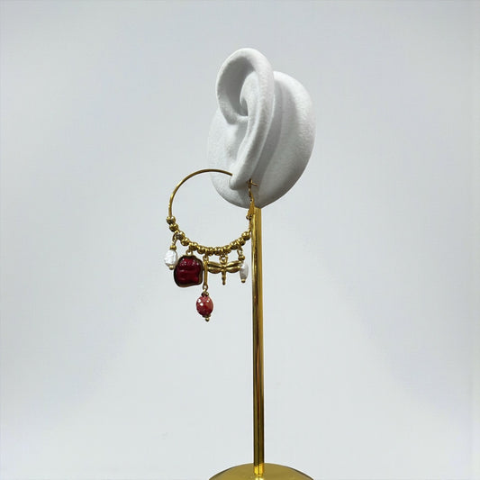 AROS PIEDRAS CON LIBÉLULA