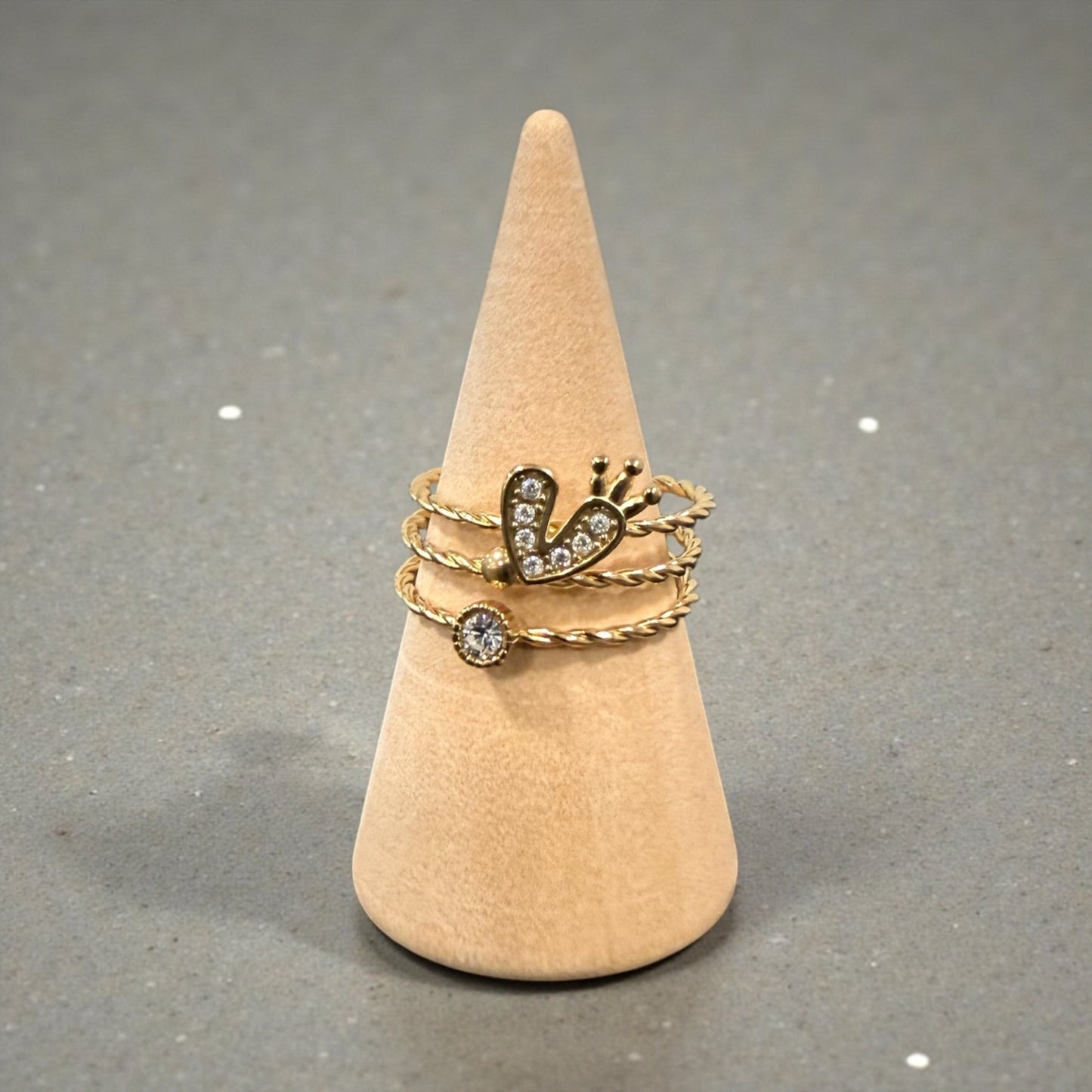 ANILLO CORAZÓN BRILLANTE