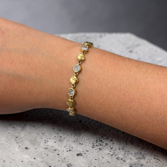 PULSERA BRILLOS DETALLE CIRCULO