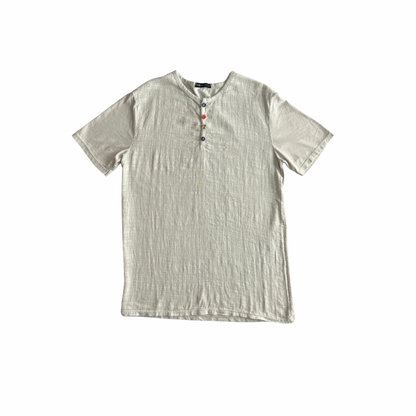 Beige Buttoned T-shirt