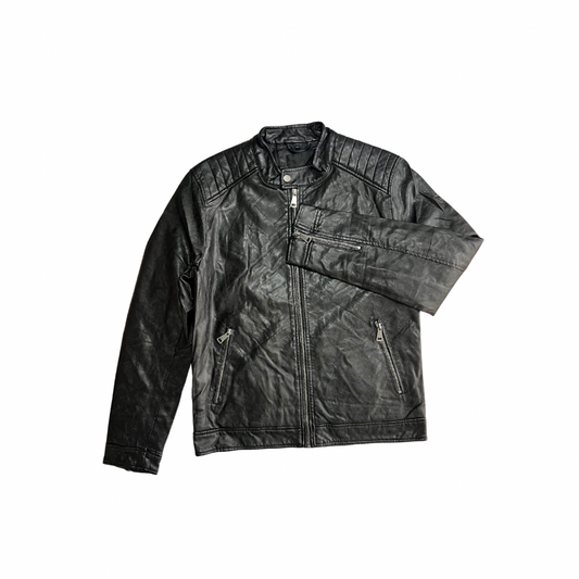 CHAQUETA POLIPIEL NEGRA 
