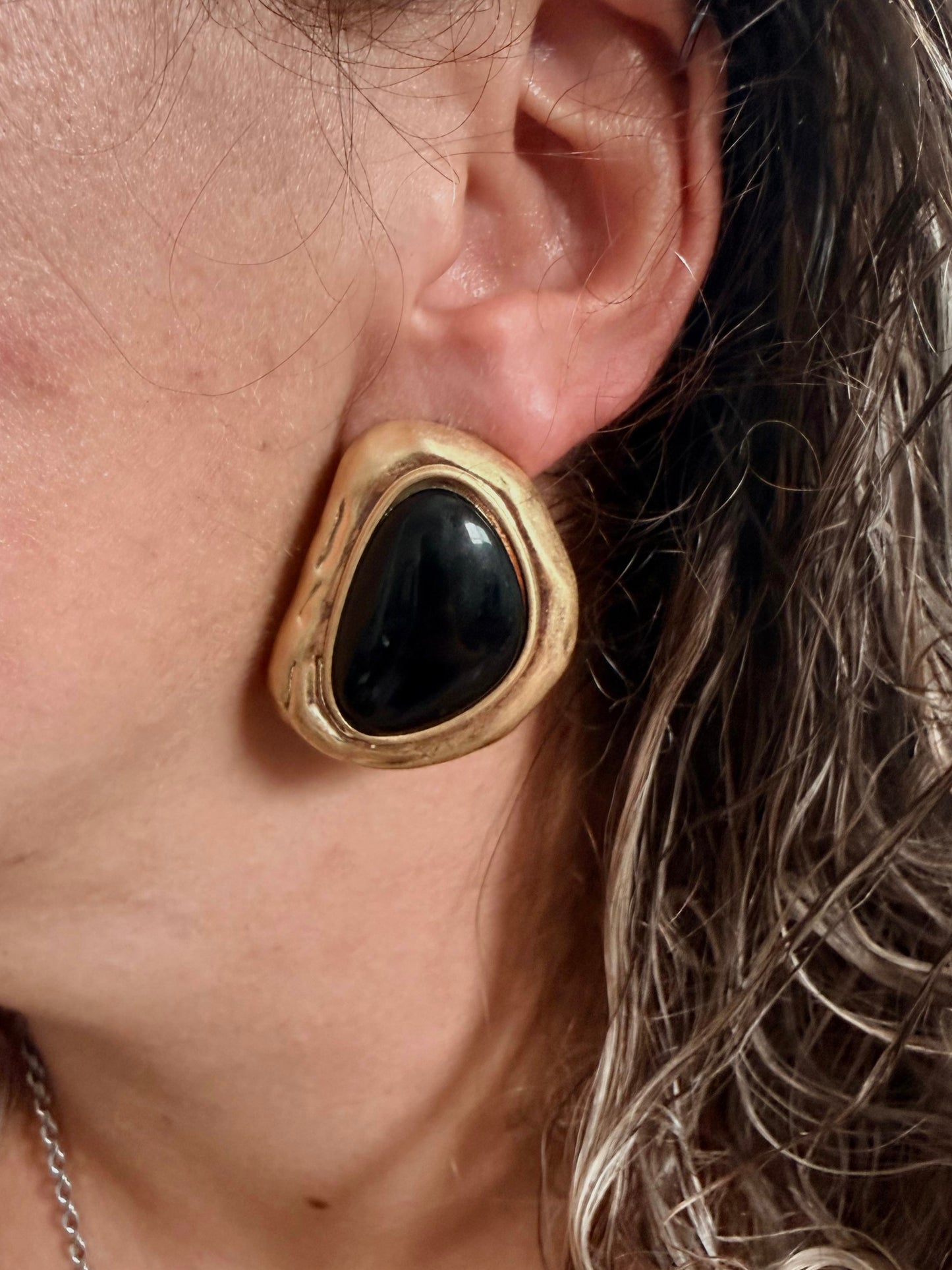 PENDIENTES PIEDRA DORADO