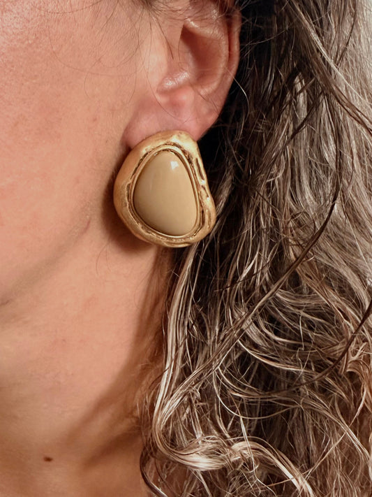 PENDIENTES PIEDRA DORADO